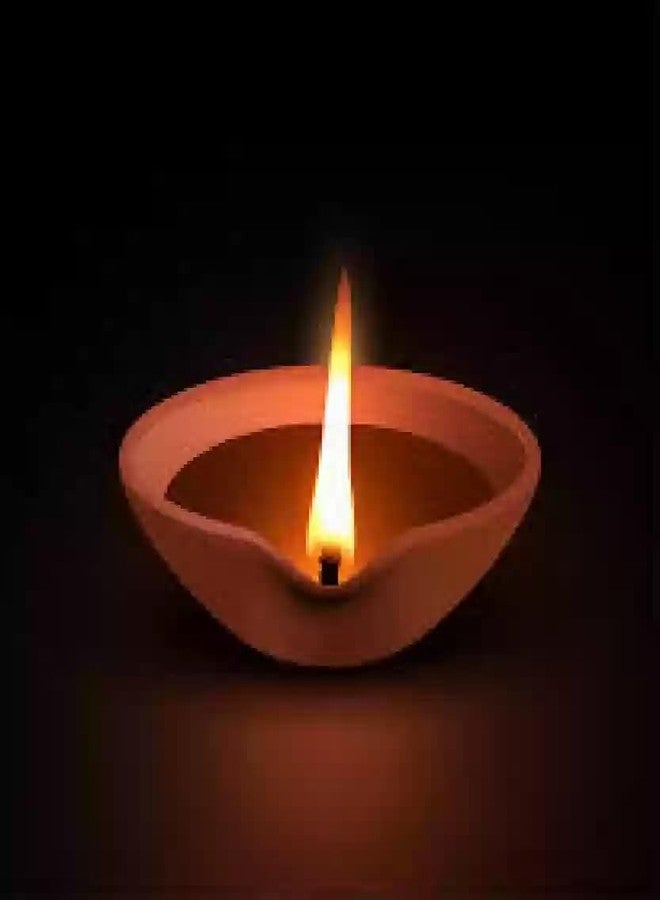 GWAN طين جوان الطبيعي ديوالي كي ديي التقليدي الطين الترابي ديي | ميتي كي ديي | دياس لبوجا، (مجموعة من 24) - Image 4